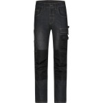 Arbeitsjeanshose James Nicholson JN875L (Größe 94-110) langer schwarzer Denim