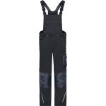 Arbeitshose mit Latz Strong James Nicholson JN1833X (Größe 62-68) mittellang schwarz/carbon