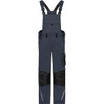 Arbeitshose mit Latz Strong James Nicholson JN1833X (Größe 62-68) mittellang Carbon/Schwarz
