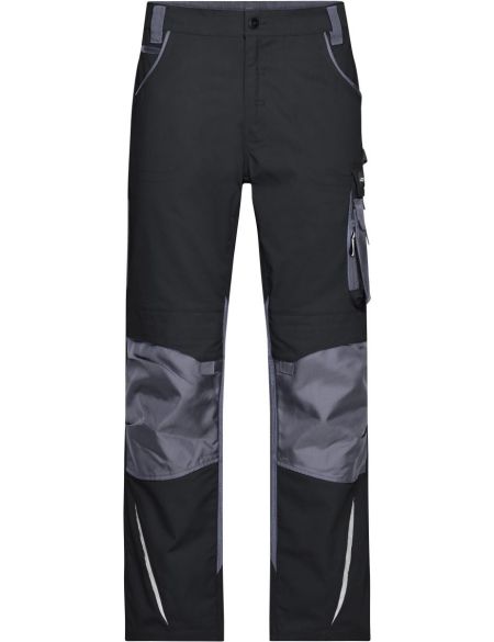 Arbeitshose Strong James Nicholson JN832X (Größe 62-68) mittellang schwarz/carbon