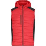Weste Herren Stretch-Fleece James Nicholson JN1328 rot/schwarz