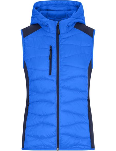 Damen-Stretch-Fleeceweste James Nicholson JN1327 blau/marine