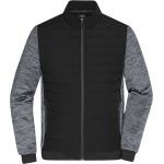 Jacke herren hybrid James Nicholson JN1866 schwarz/carbon melange