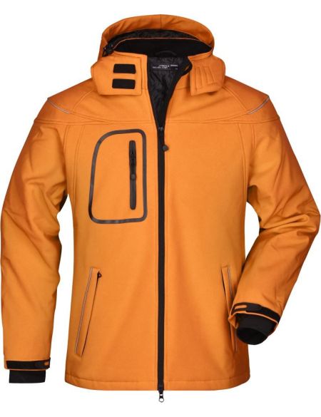 3-lagige Winter-Softshelljacke für Herren James Nicholson JN1000 Orange