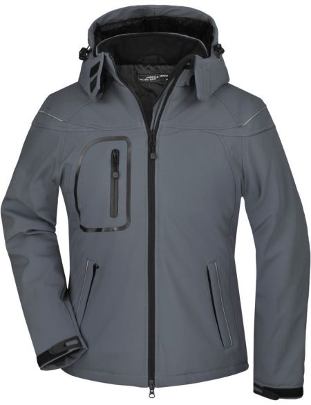3-lagige Winter-Softshelljacke für Damen James Nicholson JN1001 Carbon