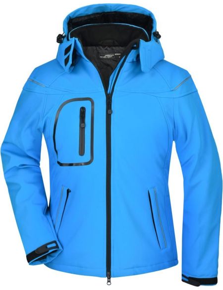 3-lagige Winter-Softshelljacke für Damen James Nicholson JN1001 Aqua