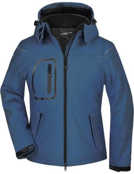 3-lagige Winter-Softshelljacke für Damen James Nicholson JN1001 schwarz
