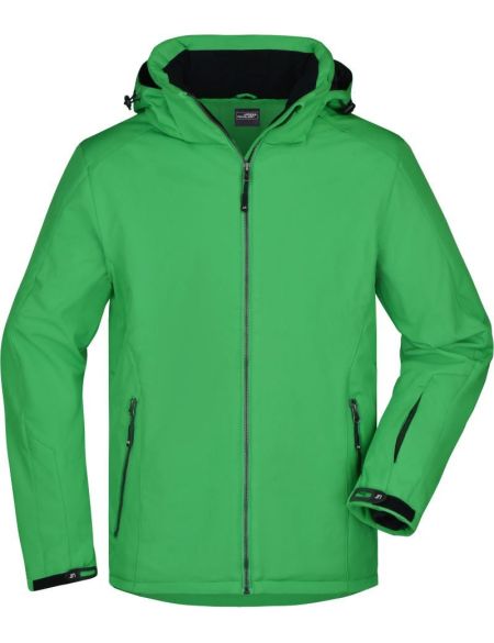 Herren 3-Lagen-Wintersport-Softshelljacke James Nicholson JN1054 green