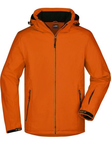 Herren 3-Lagen-Wintersport-Softshelljacke James Nicholson JN1054 dark orange