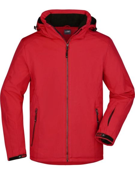 Herren 3-Lagen-Wintersport-Softshelljacke James Nicholson JN1054 red