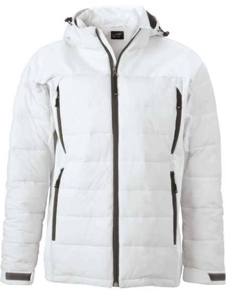 Herren Outdoor Hybrid Jacke James Nicholson JN1050 white