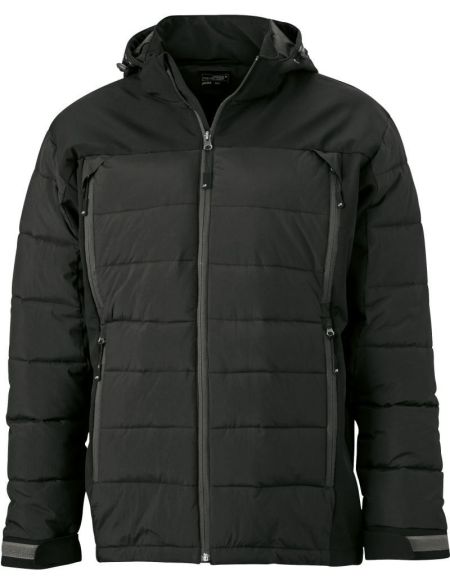 Herren Outdoor Hybrid Jacke James Nicholson JN1050 black