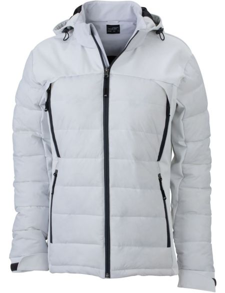 Damen Outdoor Hybrid Jacke James Nicholson JN1049 white
