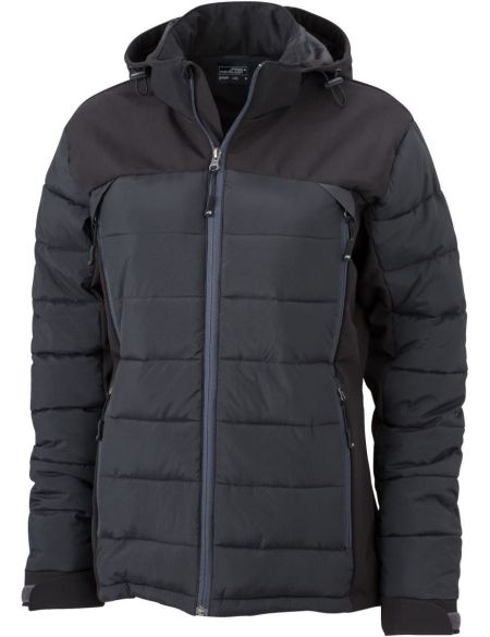 Damen Outdoor Hybrid Jacke James Nicholson JN1049 black