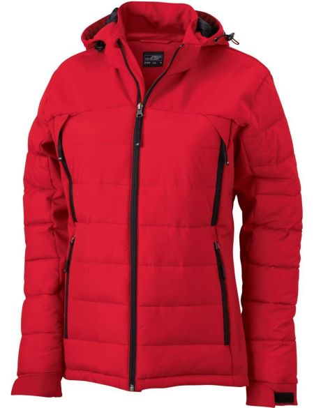 Damen Outdoor Hybrid Jacke James Nicholson JN1049 red