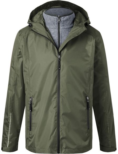 Herren 3-in-1 Jacke James Nicholson JN1154 olive/black