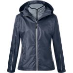 Damen 3-in-1 Jacke James Nicholson JN1153 navy/silver