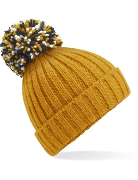 Strickmütze Hygge Beechfield B390 gebrochenes Weiß