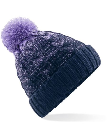 Strickmütze Ombré Beechfield B459 schwarz/hellgrau