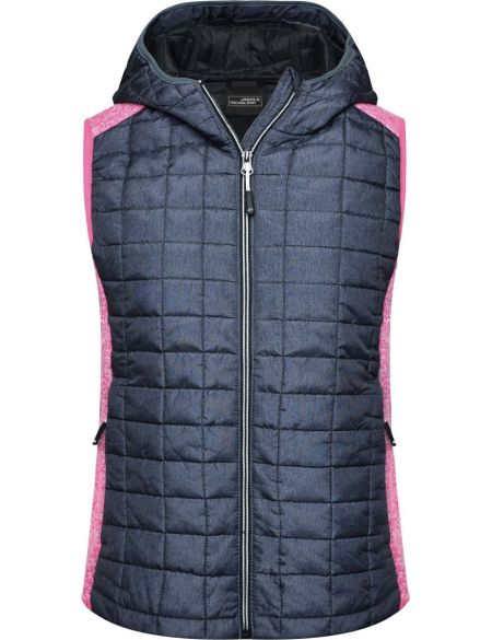 Damen 3-in-1 Jacke James Nicholson JN1153 navy/silver