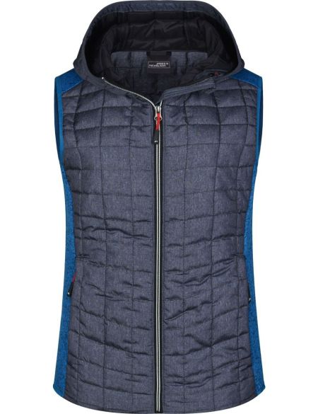 Damen 3-in-1 Jacke James Nicholson JN1153 navy/silver