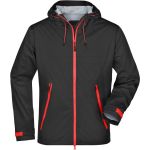 Bunda pánská 3-vrstvá softshellová James Nicholson JN1098 black/red