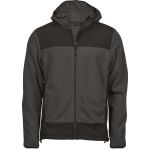 Mikina fleecová s kapucí Mountain TeeJays TJ9124 asphalt/black