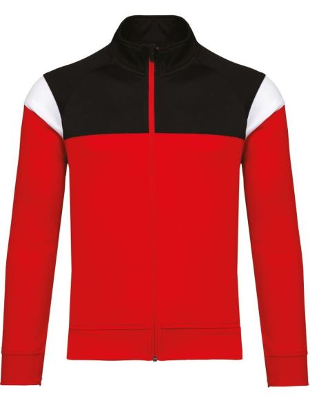 Kinder-Trainingssweatshirt mit 1/4-Reißverschluss Kariban ProAct PA388 schwarz/sportliches Grau
