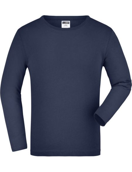 Kinder-T-Shirt Raglan-Kontrast Base-Ball Kinder weiß/navy