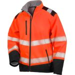 Result R476X fluoreszierende orange/schwarze Sicherheits-Softshelljacke