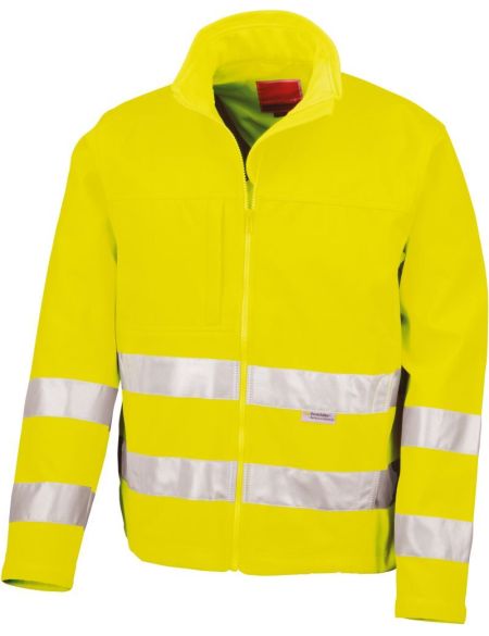 Sicherheits-Softshelljacke Result R117X fluoreszierend gelb