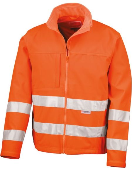 Sicherheits-Softshelljacke Result R117X fluoreszierend gelb