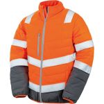 Herren-Sicherheitsjacke Result R325M fluoreszierend orange/grau