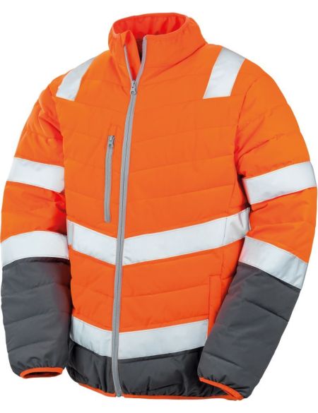 Herren-Sicherheitsjacke Result R325M fluoreszierend gelb/grau