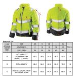 Damen-Sicherheitsjacke Result R325F fluoreszierend gelb/grau