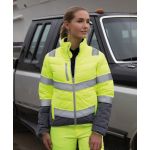 Damen-Sicherheitsjacke Result R325F fluoreszierend gelb/grau