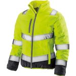 Damen-Sicherheitsjacke Result R325F fluoreszierend gelb/grau