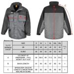 Arbeitsparka Result R072X grau/schwarz