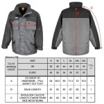 Arbeitsparka Result R072X grau/schwarz