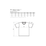 Unisex T-Shirt Malfini Heavy V-Ausschnitt 111 königsblau