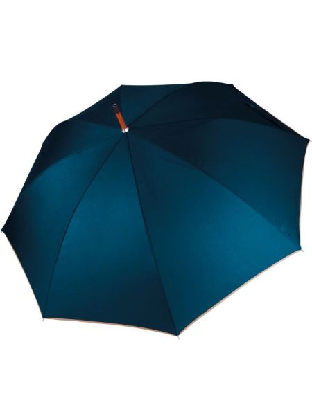 Regenschirm mit Holzgriff Kimood KI 2020 dunkelgrau/beige