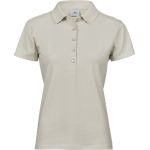 Luxuriöses Damen-Poloshirt aus elastischem Piqué Tee Jays 145 weiß