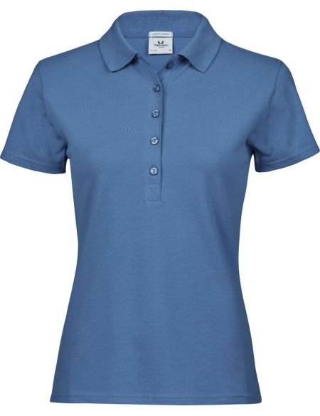 Luxuriöses Damen-Poloshirt aus elastischem Piqué Tee Jays 145 weiß