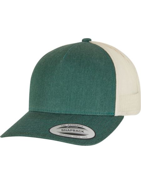 5-Panel-Kappe Trucker Retro Flexfit 6506 Marineblau