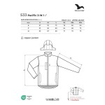 Herrenjacke Malfini Pacific 3 in 1 stahlgrau