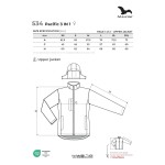 Damenjacke Malfini Pacific 3 in 1 stahlgrau