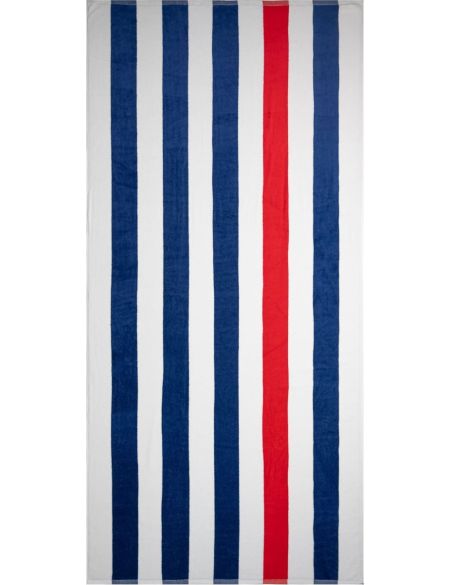 The One Toweling Towel Stripe marine/rot