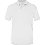 Herren Jersey-Poloshirt aus elastischem Material Daiber JN569 weiß/schwarz