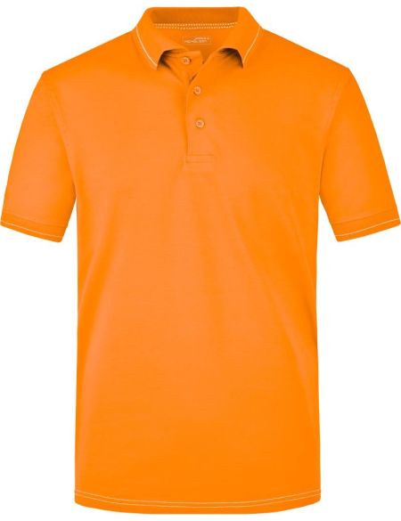 Herren Jersey-Poloshirt aus elastischem Material Daiber JN569 weiß/schwarz