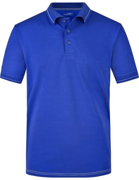 Herren Jersey-Poloshirt aus elastischem Material Daiber JN569 weiß/schwarz